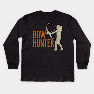 Bow Hunter Archer Bowman Kids Long Sleeve T-Shirt